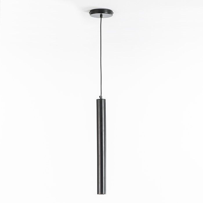 Lampe suspension moderne métal noir Teny H 135 cm - Photo n°1