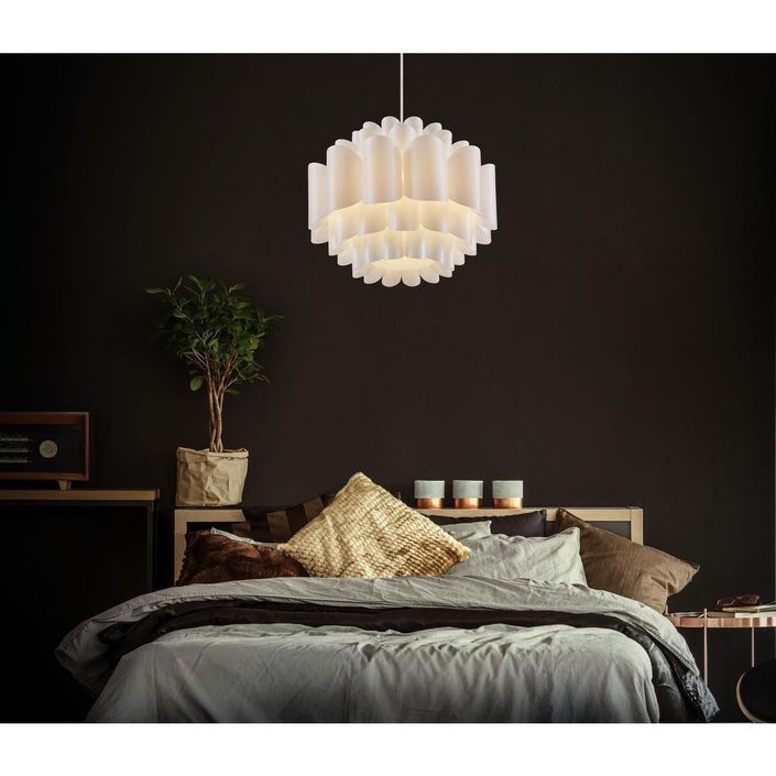 Lampe suspension PVC blanc Cikaj - Photo n°6