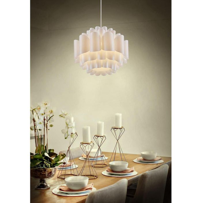 Lampe suspension PVC blanc Cikaj - Photo n°9