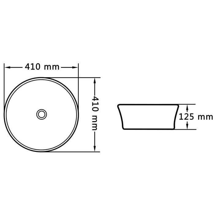 Lavabo 41x12,5 cm Céramique Blanc - Photo n°6