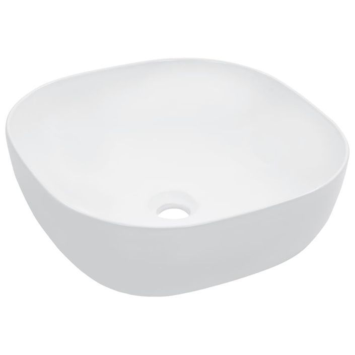 Lavabo 42,5x42,5x14,5 cm Céramique Blanc - Photo n°1