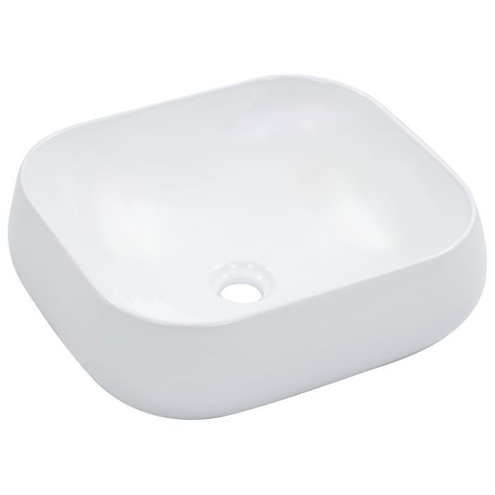 Lavabo 44,5 x 39,5 x 14,5 cm Céramique Blanc - Photo n°1