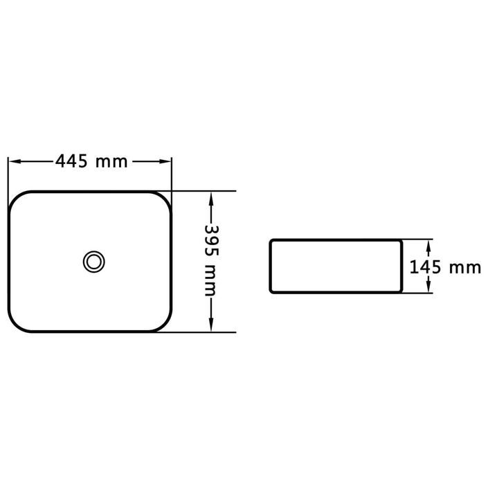 Lavabo 44,5 x 39,5 x 14,5 cm Céramique Blanc - Photo n°6