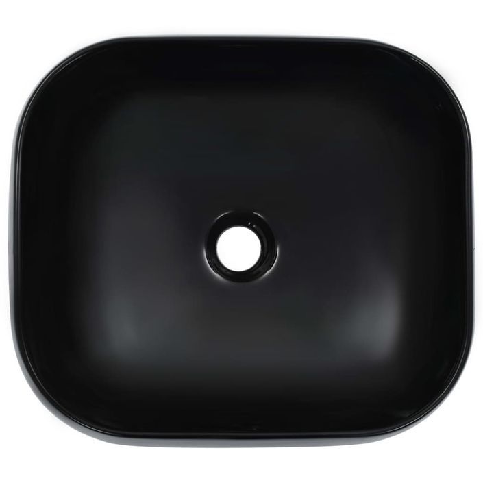 Lavabo 44,5 x 39,5 x 14,5 cm Céramique Noir - Photo n°3