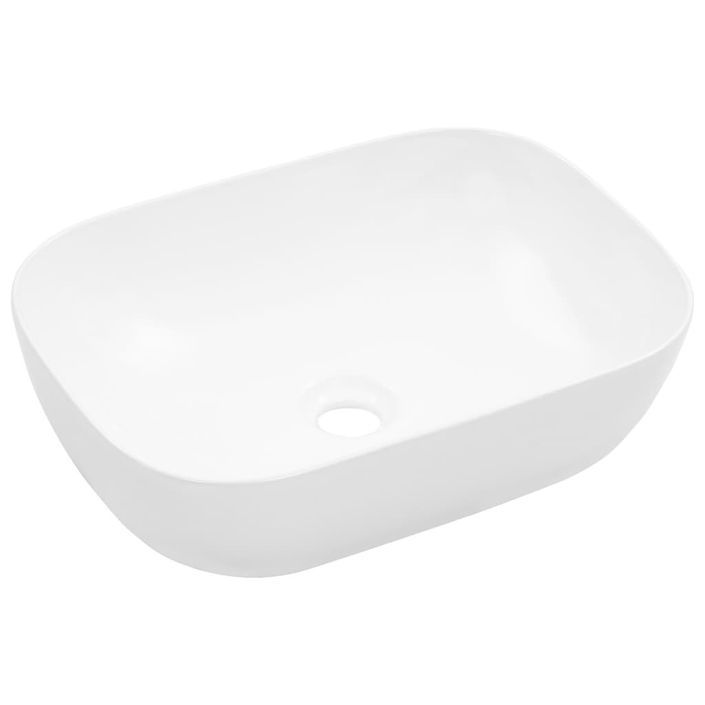 Lavabo 45,5x32x13 cm Céramique Blanc - Photo n°1