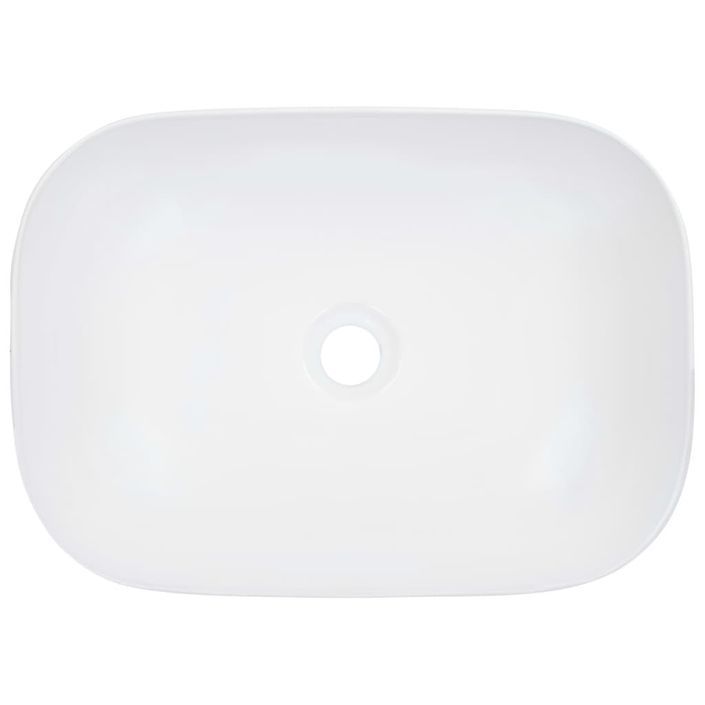 Lavabo 45,5x32x13 cm Céramique Blanc - Photo n°4