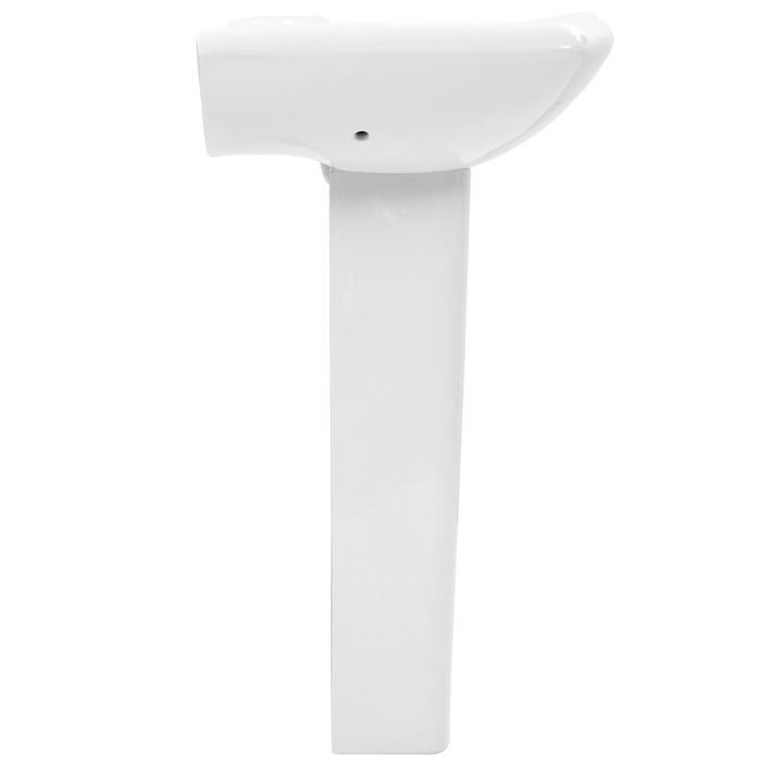 Lavabo autoportant avec socle Céramique Blanc 580x470x200 mm - Photo n°4