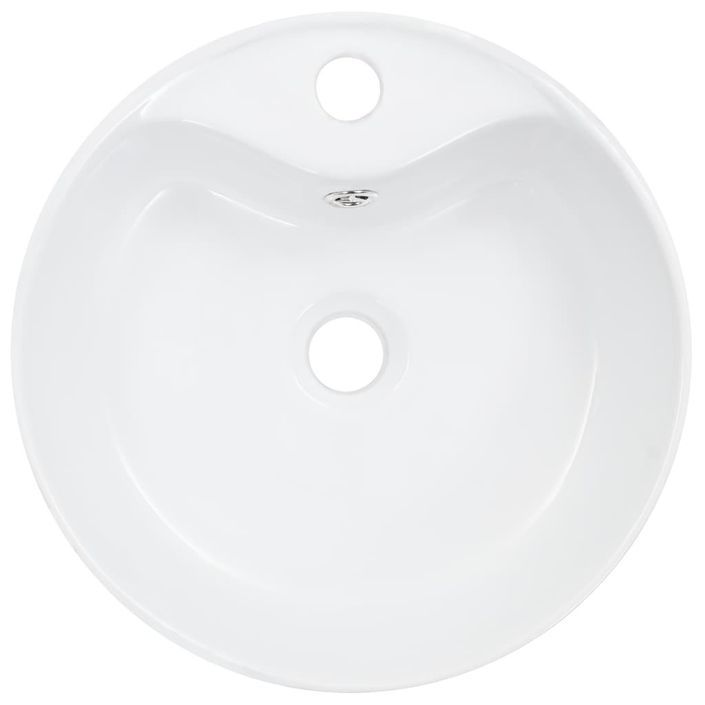 Lavabo avec trop-plein 36x13 cm Céramique Blanc - Photo n°4