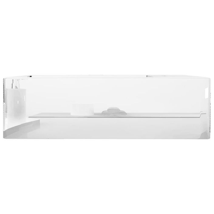 Lavabo avec trop-plein 49 x 25 x 15 cm Céramique Argenté - Photo n°5