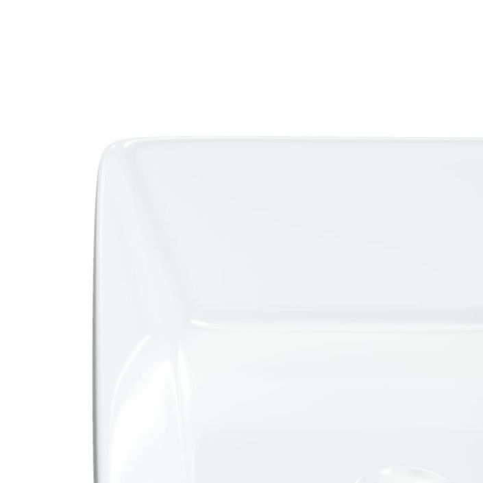 Lavabo blanc 48x37x13 cm céramique rectangle - Photo n°7
