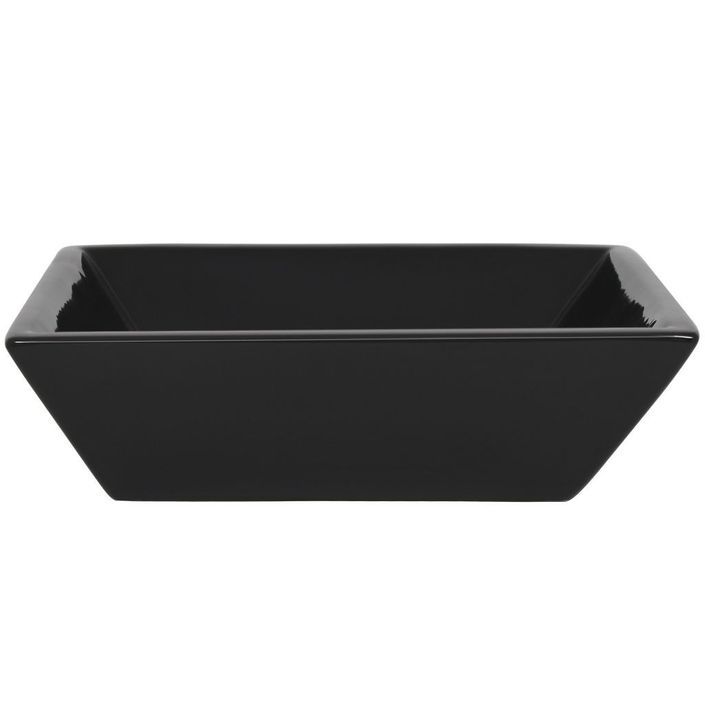 Lavabo Céramique carré Noir 41,5 x 41,5 x 12 cm - Photo n°5