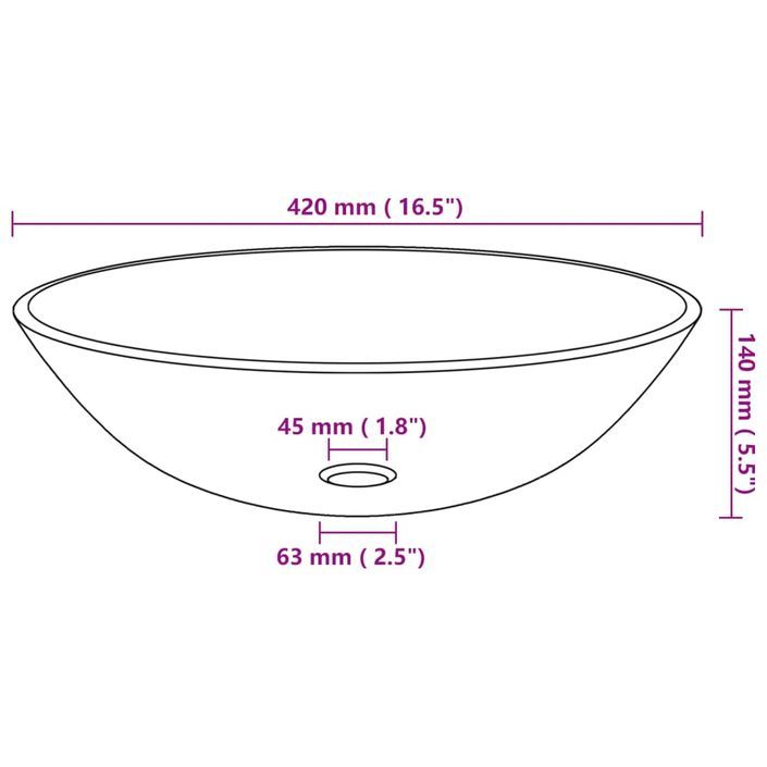 Lavabo de bain avec robinet et drain à poussoir Verre trempé 14 - Photo n°10