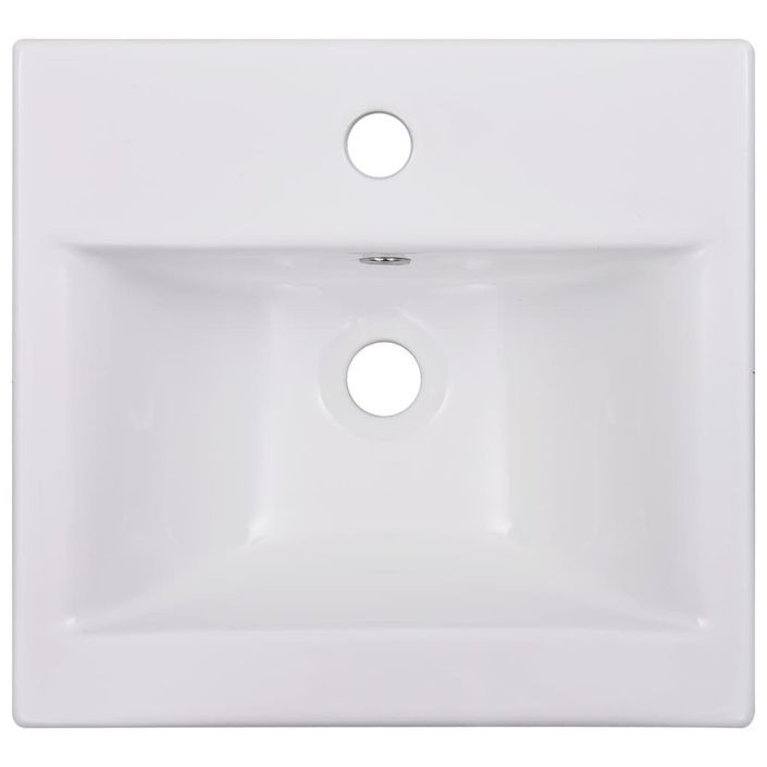 Lavabo encastré 42 x 39 x 18 cm Céramique Blanc - Photo n°4