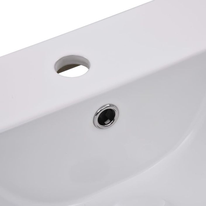 Lavabo encastré 42 x 39 x 18 cm Céramique Blanc - Photo n°5