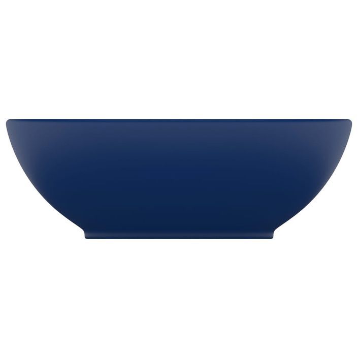 Lavabo ovale de luxe Bleu foncé mat 40x33 cm Céramique - Photo n°3