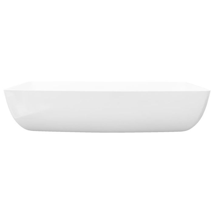 Lavabo rectangulaire Céramique Blanc 71 x 39 cm - Photo n°5