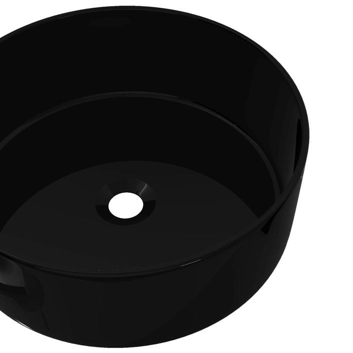 Lavabo rond Céramique Noir 40 x 15 cm 2 - Photo n°4