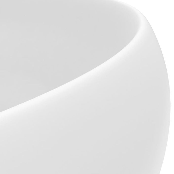 Lavabo rond de luxe Blanc mat 40x15 cm Céramique 2 - Photo n°5