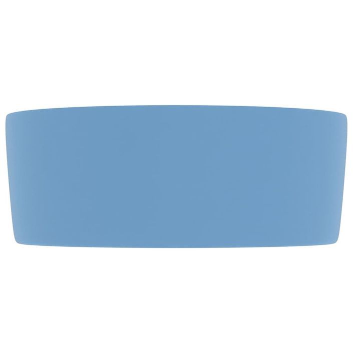 Lavabo rond de luxe Bleu clair mat 40x15 cm Céramique 2 - Photo n°4