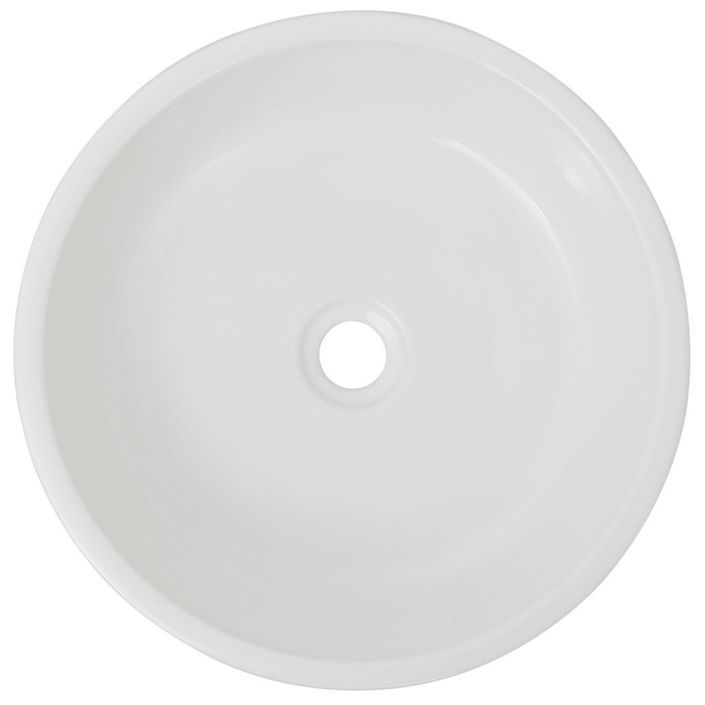 Lavabo ronde Céramique Blanc 42 x 12 cm - Photo n°3