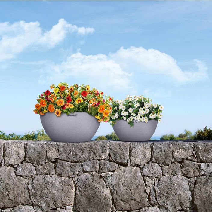 LECHUZA Jardinière CUBETO Stone 40 ALL-IN-ONE gris pierre 13840 - Photo n°10