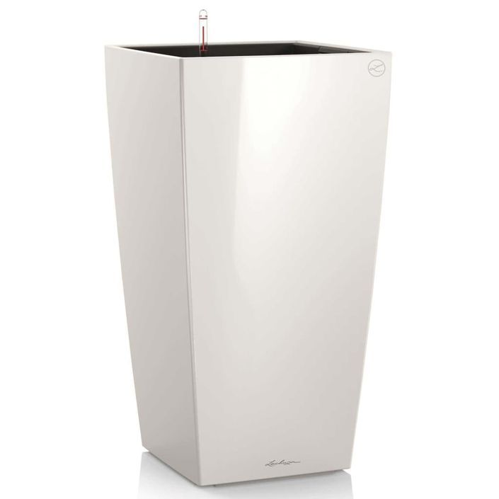 LECHUZA Jardinière Cubico 30 ALL-IN-ONE Blanc haute brillance 18181 - Photo n°1