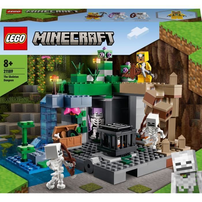 LEGO 21189 Minecraft Le Donjon du Squelette, Jouet Construction, Figurine Squelette avec Accessoires, Grotte - Photo n°4