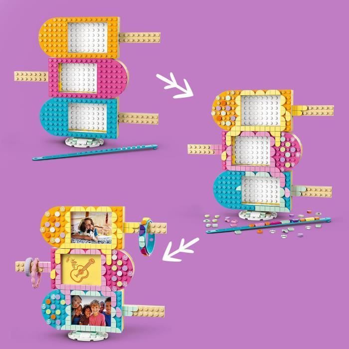 LEGO 41956 DOTS Cadres Photo et Bracelet Creme Glacée, Activité Manuelle de Création de Pele-Mele et Bijoux, des 6 ans - Photo n°4