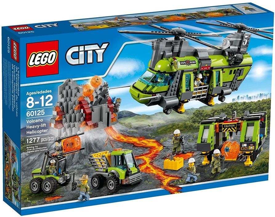 Lego City 60125 L'hélicoptère de transport du volcan - Photo n°1