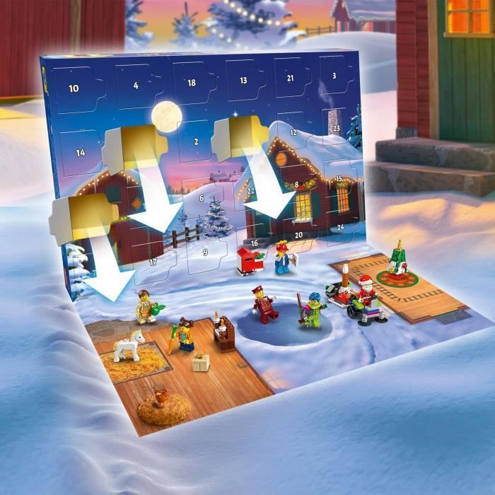 LEGO City 60352 Calendrier de l'Avent 2022, Jouet, Figurine Pere Noël, Cadeau pour Enfants - Photo n°3