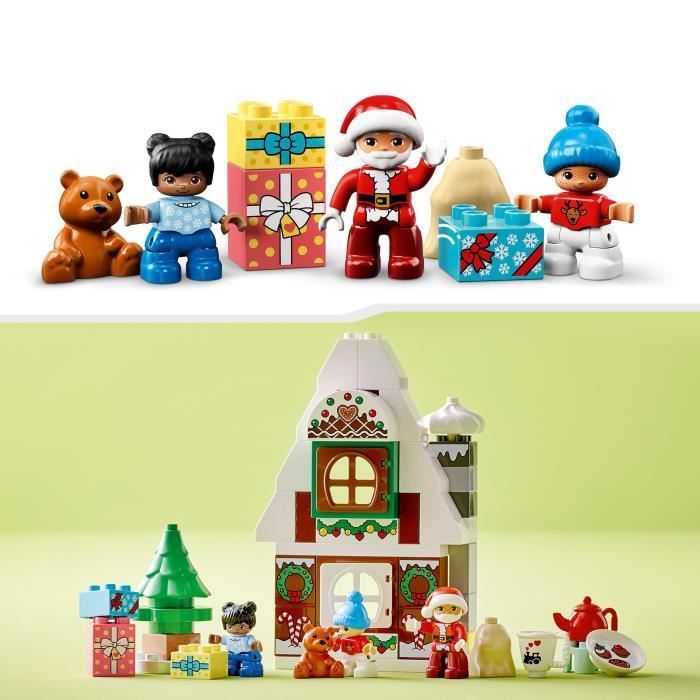 LEGO DUPLO 10976 La Maison en Pain d'Épices du Pere Noël, Jouet Enfants 2 Ans - Photo n°4