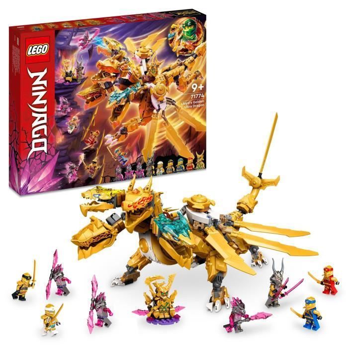 LEGO NINJAGO 71774 L'Ultra Dragon d'Or de Lloyd, Jouet avec Figurines Kai et Zane - Photo n°1