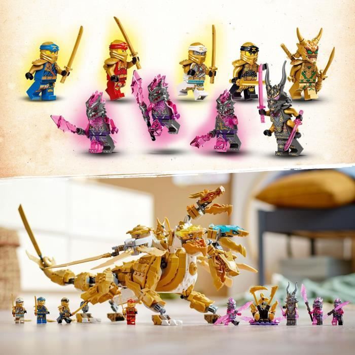 LEGO NINJAGO 71774 L'Ultra Dragon d'Or de Lloyd, Jouet avec Figurines Kai et Zane - Photo n°4
