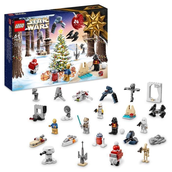 LEGO Star Wars 75340 Le Calendrier de l'Avent 2022, 24 Mini-Jouets, Cadeau avec Figurines - Photo n°1