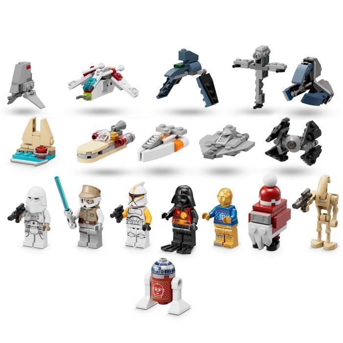LEGO Star Wars 75340 Le Calendrier de l'Avent 2022, 24 Mini-Jouets, Cadeau avec Figurines - Photo n°4