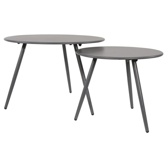 Lesli Living Table d'appoint Rafael 60x41 cm Gris - Photo n°3