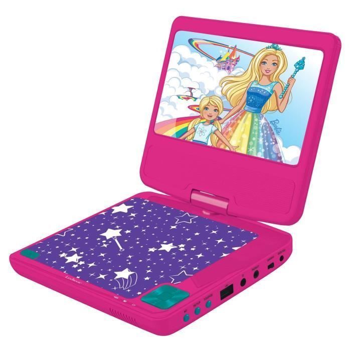 LEXIBOOK Barbie Lecteur DVD Portable pour enfant - DVDP6BB - Photo n°1