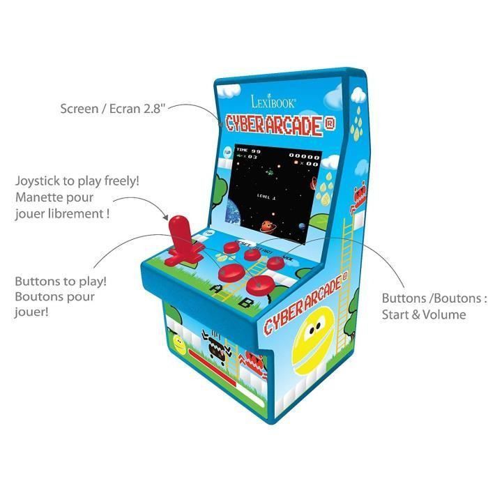 LEXIBOOK - Cyber Arcade Console, 200 Jeux, Ecran Couleur LCD 2.8 - Photo n°5