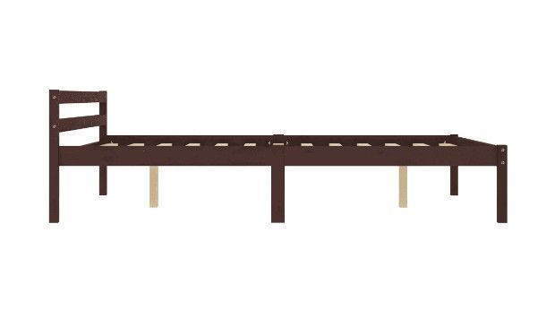 Lit adulte pin massif marron Dorma 120x200 cm - Photo n°4