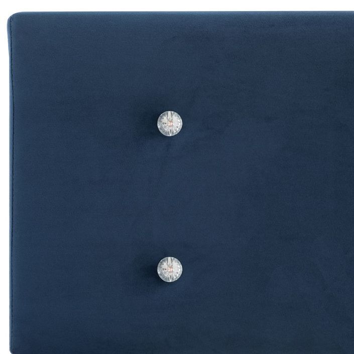 Lit avec matelas à mémoire de forme Bleu Velours 140 x 200 cm - Photo n°8