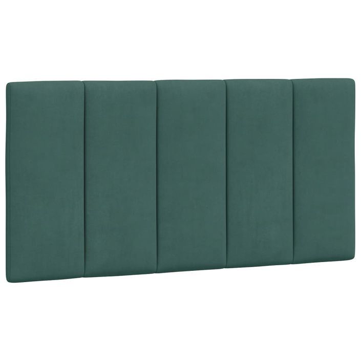 Lit avec matelas vert foncé 100x200 cm velours - Photo n°5