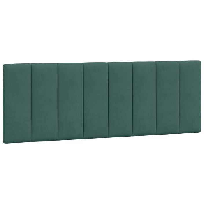 Lit avec matelas vert foncé 140x200 cm velours - Photo n°5