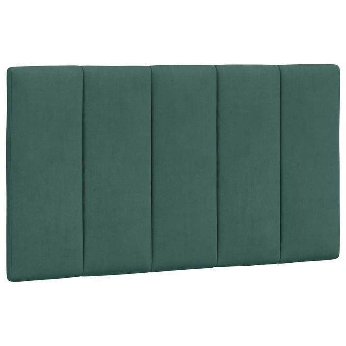 Lit avec matelas vert foncé 90x190 cm velours - Photo n°5