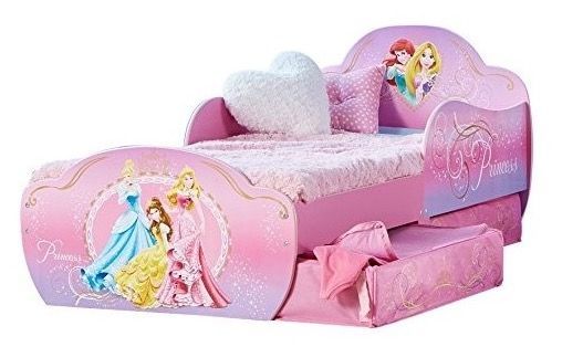 Lit avec tiroirs de rangement Disney Princesses 70x140 cm - Photo n°1