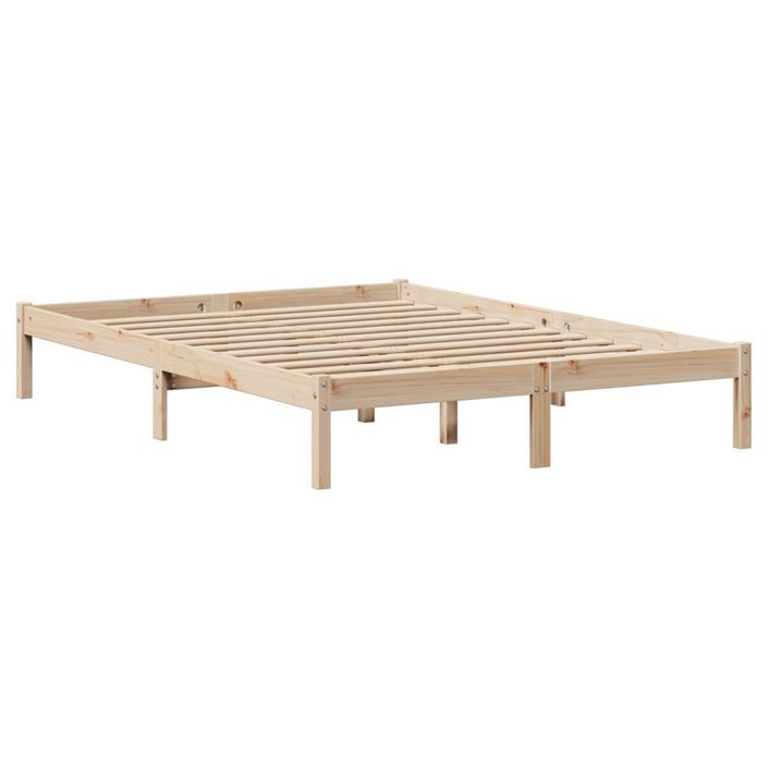 Lit bibliothèque sans matelas 120x190 cm bois de pin massif - Photo n°5