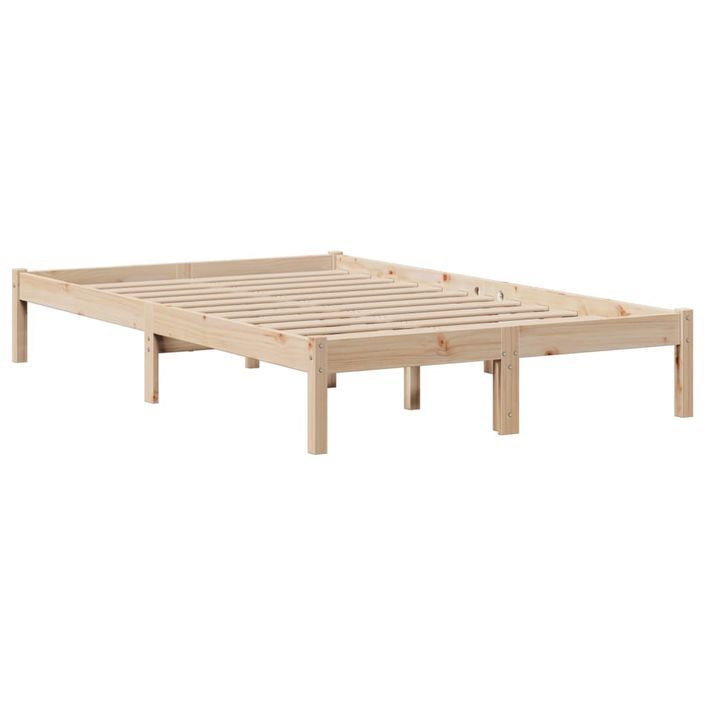 Lit bibliothèque sans matelas 120x190 cm bois de pin massif - Photo n°5