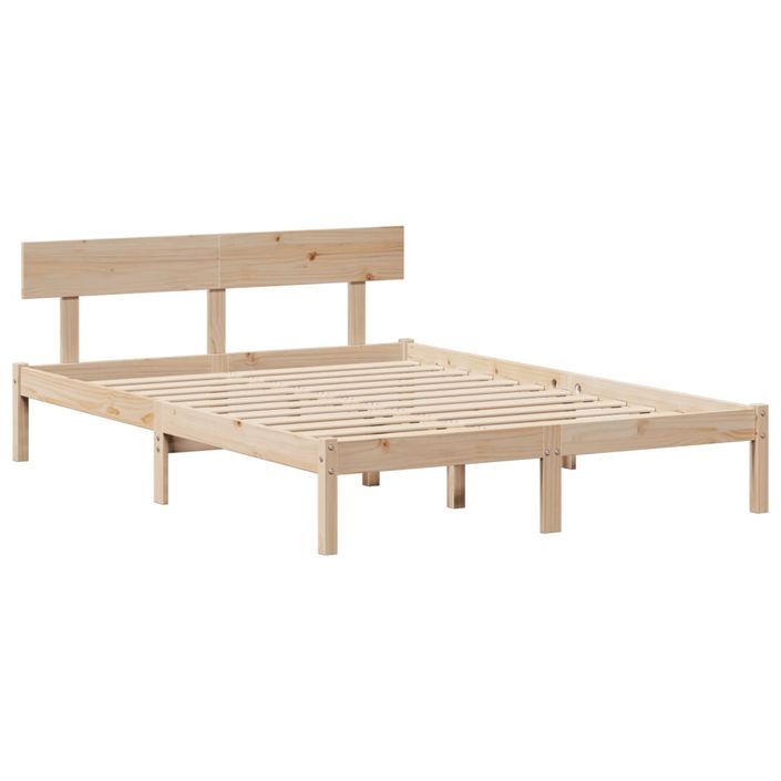 Lit bibliothèque sans matelas 120x190 cm bois de pin massif - Photo n°5