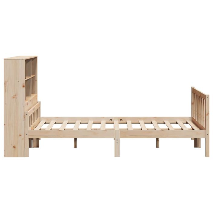 Lit bibliothèque sans matelas 120x190 cm bois de pin massif - Photo n°5