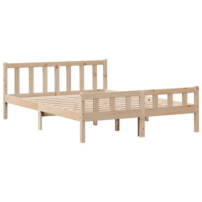 Lit bibliothèque sans matelas 120x190 cm bois de pin massif - Photo n°8