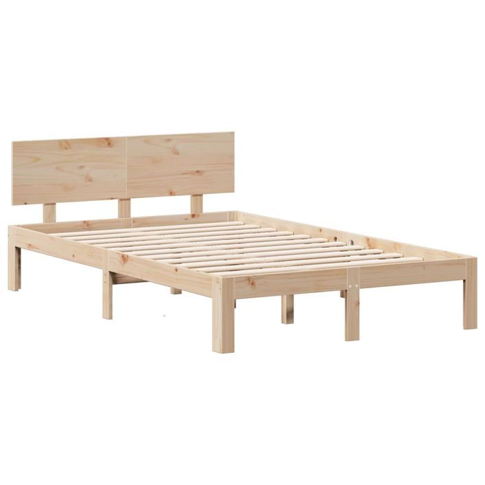 Lit bibliothèque sans matelas 120x190 cm bois de pin massif - Photo n°8